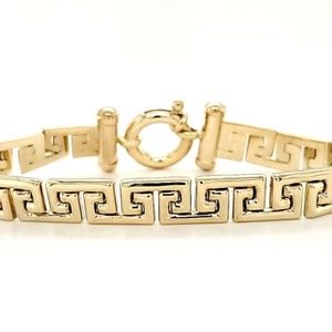 14kt yellow gold Greek key bracelet Milor made in Italy 🔥🎄🎁